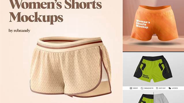 876+ Womens Shorts Mockup Free PSD Download