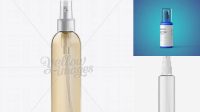 8763+ Plastic Clear Bottle with Fine Mist Sprayer PSD Mockup Photoshop Resource Free