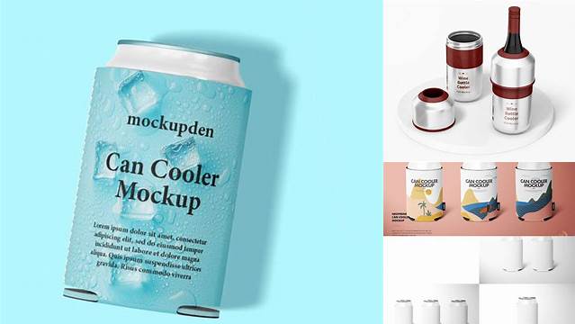 8764+ Bottle Cooler PSD Mockup Layered Photoshop Template