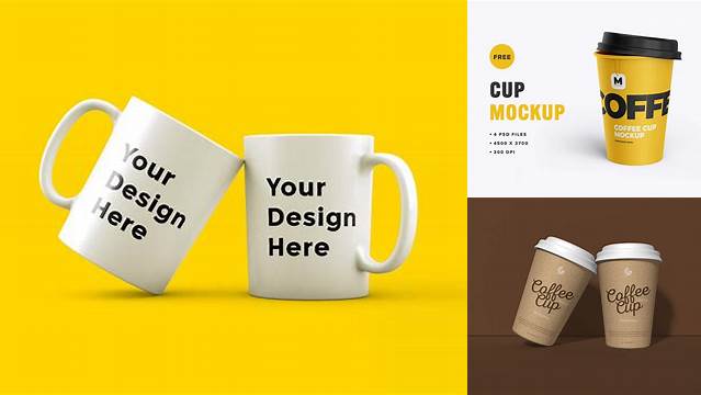 8765+ Glossy Cup PSD Mockup Free Downloadable PSD