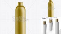 8765+ Gold Plastic Cosmetic Bottle with Cap 300 ml For Free Download