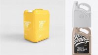 8766+ 5L Glossy Plastic Jerry Can PSD Mockup Elegant and Versatile PSD Resource