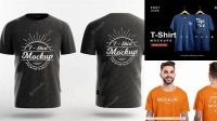 877+ Front And Back Tshirt Mockup Exclusive Free Photoshop Asset