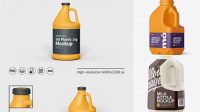 877+ Matte Plastic Jug PSD Mockup Half Side View Premium Design Freebie