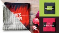 877+ Sport Towel Mockup Professional PSD Mockup