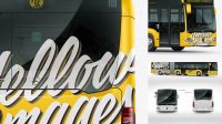 8771+ Mercedes-Benz Citaro G Bus PSD Mockup Back view PSD for Creative Projects