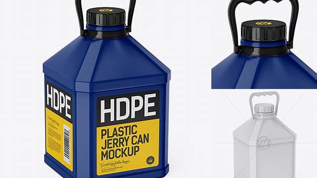 8773+ Glossy Jerrycan PSD Mockup Half Side View High-Resolution PSD Download