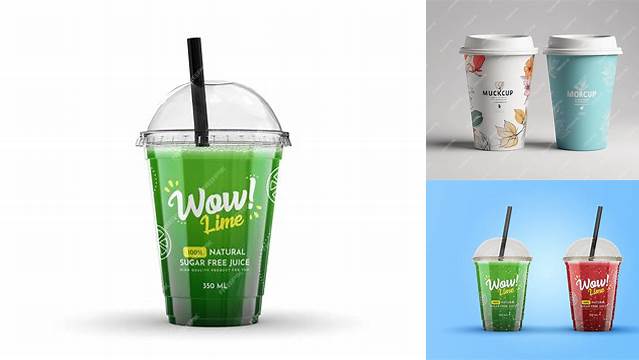 8774+ Smoothie Cup Mockup Fully Customizable Photoshop Freebie