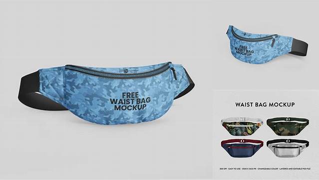 8774+ Waist Bag Mockup Free Smart Layer PSD