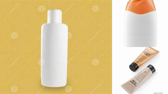 8775+ 150ml Plastic Shampoo Bottle with Flip-Top Cap PSD Mockup Photoshop PSD Free for Designers