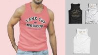 8776+ Men's Tank Top Mockup Free Customizable Design Files