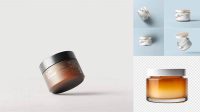 8779+ Frosted Amber Glass Cosmetic Jar PSD Mockup Download Now Free PSD Template