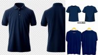 8779+ Mockup Kaos Polos Navy Easy Editable