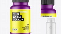 8781+ Matte Plastic Pills Bottle PSD Mockup Advanced Photoshop Template