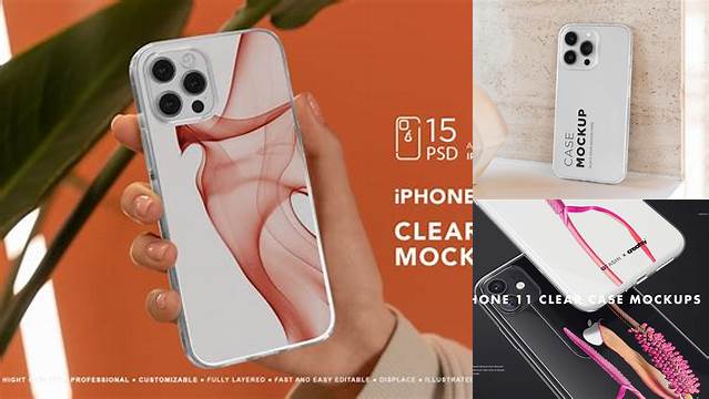 8784+ Clear Case Mockup Free Customizable PSD