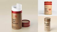 8784+ Paper Tube PSD Mockup Half Side View Exclusive Layered PSD Mockup