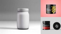 8787+ Matte Round Plastic Jar PSD Mockup Custom PSD Mockup Template