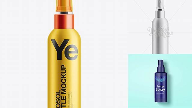 8788+ Hair Styling Spray with Pump PSD Mockup Creative Photoshop Resources