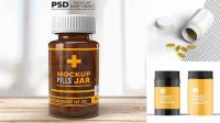 8793+ Opened Glossy Bottle with Pills Fully Editable PSD Template