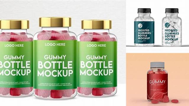 8794+ Gummy Bottle Mockup Editable Photoshop File