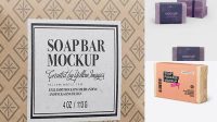 880+ Kraft Soap Bar Package PSD Mockup Half Side View Advanced Photoshop Template