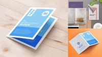 8805+ A5 Invitation Brochure PSD Mockup Free PSD