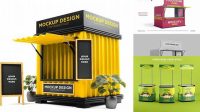 8805+ Food Stand Mockup Best for Showcase