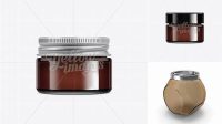 8807+ Dark Brown Glass Jar with Dome Lid 50ml Download Now High-Quality PSD Template