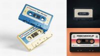 881+ Cassette Mockup Free High Resolution