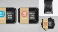 8810+ Black Plastic Vacuum food tray Downloadable PSD Design Template