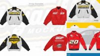 8814+ Racing Jacket Mockup Free Graphic Design Resource