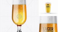 8816+ Embassy Glass with Lager Beer PSD Mockup High-End PSD Download