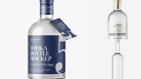 8816+ Vodka Bottle with Shrink Band PSD Mockup Elegant PSD Mockup