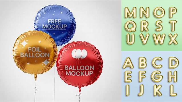 8820+ Letter A Foil Balloon PSD Mockup Download Free PSD