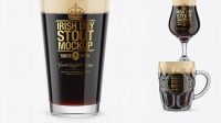 8821+ Irish Dry Stout Beer Glass PSD Mockup Free PSD for Designers