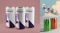 8821+ Three Cans PSD Mockup Photoshop Resource Free