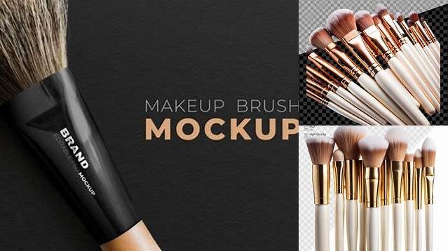 8825+ Cosmetic Brush PSD Mockup Advanced Editable PSD