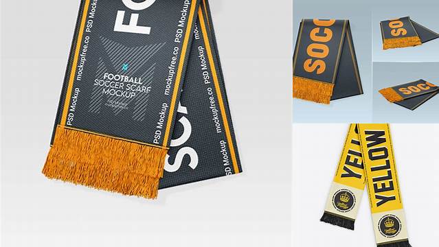 8828+ Football Scarf Mockup Free Free PSD