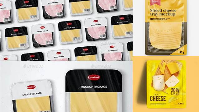 8828+ Tray With Sliced Cheese PSD Mockup Top View Fully Editable PSD Template