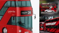 8832+ London Bus Mockup Premium Quality Freebie