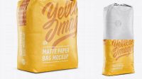 8837+ 1 kg Matte Paper Bag PSD Mockup Halfside View Free Mockup PSD Template