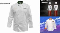 8839+ Chef Uniform Mockup Free Editable Mockup PSD