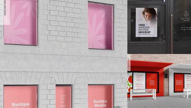 884+ Window Display Mockup PSD Download