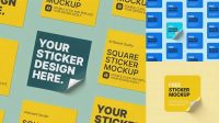 8843+ Square Sticker Mockup Download Free