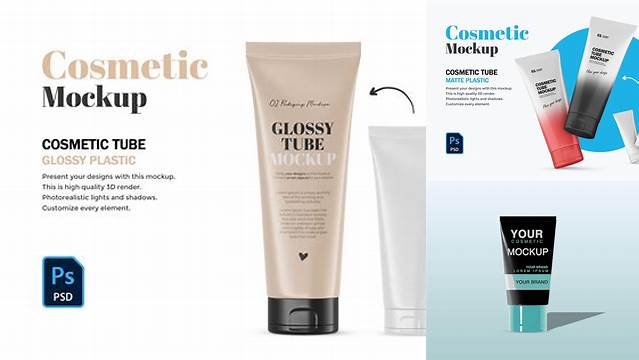 8855+ Matte Tube PSD Mockup Professional Quality PSD Freebie