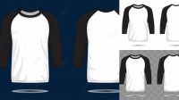 8855+ Mockup Kaos Raglan Depan Belakang For Free Download