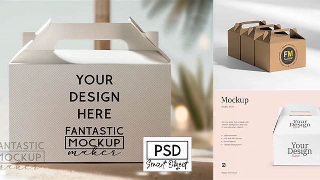 8857+ Gable Box Mockup Photoshop Freebie