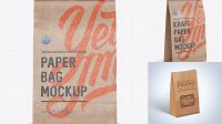 8857+ Kraft Paper Food/Snack Bag PSD Mockup Front View Exclusive Free Creative Resource