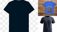 8857+ Mockup Kaos Navy Modern Design PSD