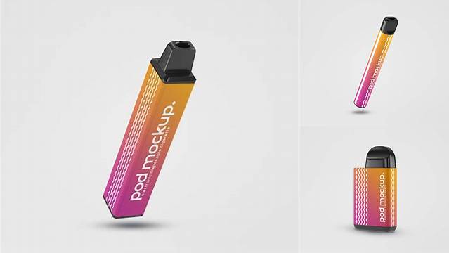 8858+ E-Cigarette PSD Mockup Side View Download Professional PSD